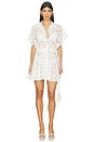 view 1 of 4 Super Oversized Boyfriend Shirt Flared Mini Dress in White