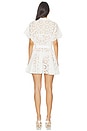 view 3 of 4 Super Oversized Boyfriend Shirt Flared Mini Dress in White