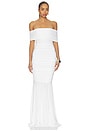 view 1 of 3 VESTIDO SIN MANGAS CON CUELLO VUELTO Y COLA DE PEZ FRUNCIDA LATERAL in Snow White