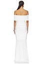 view 3 of 3 VESTIDO SIN MANGAS CON CUELLO VUELTO Y COLA DE PEZ FRUNCIDA LATERAL in Snow White