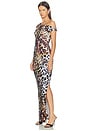 view 2 of 3 Drop Shoulder Fitted Gown in Urban Animal