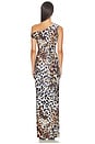 view 3 of 3 Drop Shoulder Fitted Gown in Urban Animal