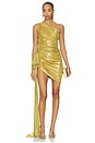 view 1 of 5 Pickleball Diana Dress W/ Bow in Rich Gold
