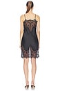 view 3 of 5 Bias Slip Dress To Knee With Lace in Black