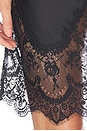 view 5 of 5 Bias Slip Dress To Knee With Lace in Black