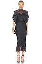 view 1 of 4 Reverse Obie Midcalf Dress With Lace in Black