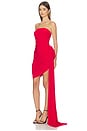 view 2 of 3 Strapless Diana Mini Dress With Bow in Tiger Red