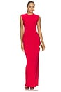 view 1 of 3 Sleeveless Long Dress in Tiger Red