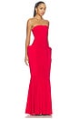 view 2 of 3 Strapless Wing Fishtail Gown in Tiger Red