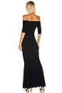 view 3 of 3 Off The Shoulder Fishtail Gown in Midnight