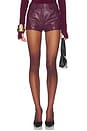 view 1 of 6 SHORT JEANS DE CINTURA ALTA in Plum