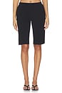 view 1 of 6 Flat Front Bermuda Short in Black