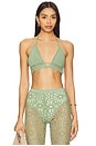 view 1 of 4 Crochet Bra in Vintage Green