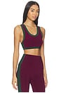 view 2 of 4 SOUTIEN-GORGE DE SPORT SIDE STRIPE RACER in Plum & Dark Emerald