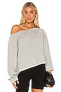 view 1 of 4 Drop Shoulder Sweatshirt in Heather Grey