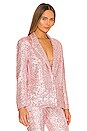 view 3 of 6 Sequin Single Breasted Jacket in Metallic Rose