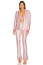 view 5 of 6 Sequin Single Breasted Jacket in Metallic Rose