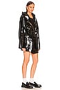 view 3 of 4 Oversized Hooded Car Coat in Black