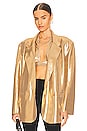 view 1 of 6 Oversized Double Breasted Jacket in Gold