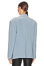 view 4 of 5 Oversized Double Breasted Jacket in Soft Blue