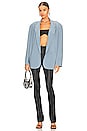 view 5 of 5 Oversized Double Breasted Jacket in Soft Blue