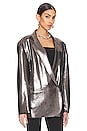 view 3 of 5 Oversized Double Breasted Jacket in Gunmetal