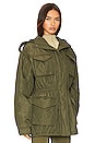 view 3 of 5 Quilted Hooded Cargo Jacket in Military