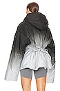 view 3 of 4 Hooded Sleeping Bag Jacket in Black & Grey Ombre