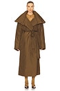 view 2 of 4 High Collar Sleeping Bag Coat Long in Bark