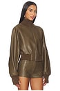 view 2 of 4 Oversized Turtleneck Bomber Jacket To Waist in Bark