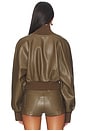 view 3 of 4 Oversized Turtleneck Bomber Jacket To Waist in Bark