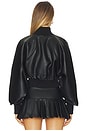view 3 of 4 Oversized Turtleneck Bomber Jacket To Waist in Black