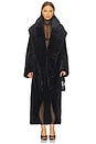 view 1 of 3 Oversized Shawl Collar Maxi Coat in Black