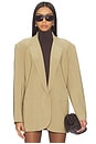 view 1 of 5 Oversized Single Breasted Jacket in Camel