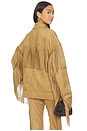 view 1 of 6 Fringe Oversized Jean Jacket in Camel