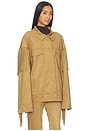 view 4 of 6 Fringe Oversized Jean Jacket in Camel