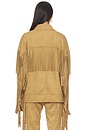 view 5 of 6 Fringe Oversized Jean Jacket in Camel