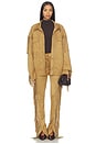 view 6 of 6 Fringe Oversized Jean Jacket in Camel