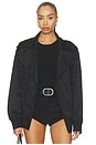 view 1 of 5 Oversized Moto Jacket in Black