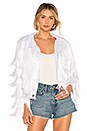view 1 of 4 All Over Fringe Jacket in White