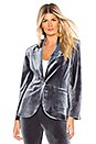 view 2 of 5 Velvet Single Breasted Jacket in Pewter