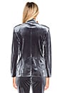 view 4 of 5 Velvet Single Breasted Jacket in Pewter