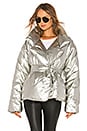 view 1 of 5 Short Sleeping Bag Coat in Silver