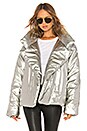 view 2 of 5 Short Sleeping Bag Coat in Silver