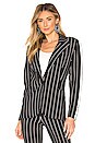 view 2 of 5 Side Stripe Single Breasted Jacket in Black Stripe & Engineered Stripe