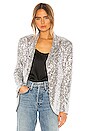 view 1 of 5 Sequin Single Breasted Blazer in Silver