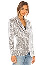 view 2 of 5 Sequin Single Breasted Blazer in Silver