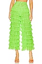 view 1 of 4 Wide Leg Ruffle Pant in Neon Green