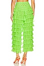 view 3 of 4 Wide Leg Ruffle Pant in Neon Green