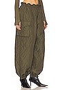 view 2 of 4 Quilted Oversized Cargo Pants in Military